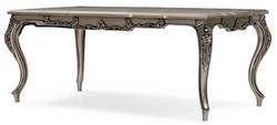 Casa Padrino ensemble de salle à manger baroque de luxe gris / argent - 1 Table à Manger Baroque & 6 Chaises à Manger Baroques - Meuble de salle à manger de luxe de style baroque