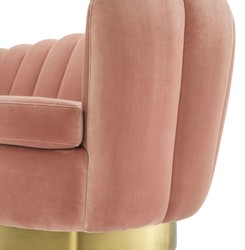 Casa Padrino luxury velvet sofa skin color / brass 225 x 90 x H. 80 cm - Living Room Sofa - Hotel Sofa - Luxury Furniture - Luxury Quality