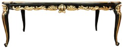 Pompöös di Casa Padrino Set da Pranzo Barocco di Lusso Verde / Nero / Oro - 1 Tavolo da Pranzo Barocco con Piano in Vetro e 6 Sedie disegnato da Harald Glööckler - Pompöös Mobili Barocco Pompöös di Casa Padrino Set da Pranzo Barocco di Lusso Verde / Nero / Oro - 1 Tavolo da Pranzo Barocco con Piano in Vetro e 6 Sedie disegnato da Harald Glööckler - Pompöös Mobili Barocco