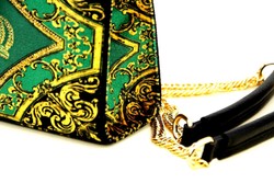 Pompöös by Casa Padrino Conjunto de Bolsos de Lujo de Mujer Flores Barrocos con Corona y Pedrería Verde / Negro / Oro - Bolsos de mujer pomposos diseñados por Harald Glööckler Pompöös by Casa Padrino Conjunto de Bolsos de Lujo de Mujer Flores Barrocos con Corona y Pedrería Verde / Negro / Oro - Bolsos de mujer pomposos diseñados por Harald Glööckler