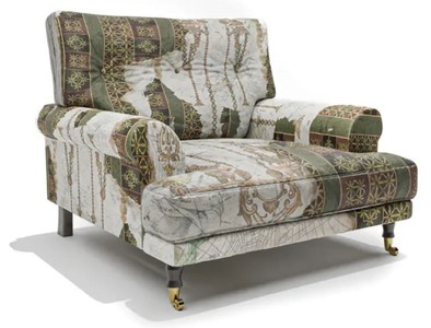 Luxus Wohnzimmer Samt Sessel Grün Mehrfarbig Schwarz Messing Luxury Living Room Velvet Armchair Green Multicolored Black Brass