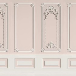Casa Padrino luxury baroque non-woven wallpaper pink / gray - Baroque style living room wallpaper with elegant stucco pattern - Wallpaper in baroque style - Wall decoration in baroque style