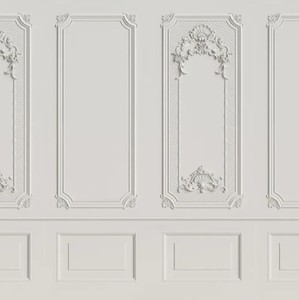 Casa Padrino Luxus Barock Vliestapete Grau - Barockstil Wohnzimmer Tapete mit elegantem Stuck Muster - Wanddeko im Barockstil - Barock Tapeten - Tapeten im Barockstil - Barock Wohnzimmer Deko