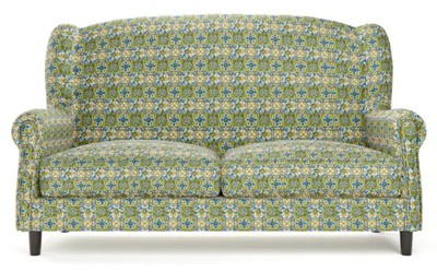 Casa Padrino divano di lusso in velluto verde / multicolore / nero / ottone 155 x 93 x A. 101 cm - Divano da soggiorno - Divano per hotel - Mobili da soggiorno - Mobili di lusso