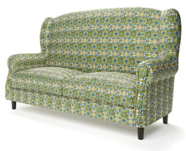 Casa Padrino Luxus Samt Sofa Grün / Mehrfarbig / Schwarz / Messing 155 x 93 x H. 101 cm - Wohnzimmer Sofa - Hotel Sofa - Wohnzimmer Möbel - Hotel Möbel - Luxus Möbel - Wohnzimmer Einrichtung