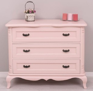 Landhausstil Massivholz Kommode Rosa Country Style Solid Wood Chest of Drawers Pink