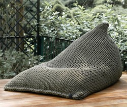 Casa Padrino luxury beanbag green 90 x 140 cm - XXL cotton beanbag with waterproof inner cover - Living room accessories - Garden accessories - Luxury accessories
