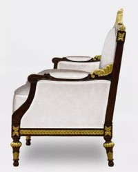Casa Padrino canapé de salon 3 places baroque de luxe gris / marron foncé / or - Canapé de style baroque fait main - Meuble de salon de luxe de style baroque - Meuble baroque - Noble & Magnifique