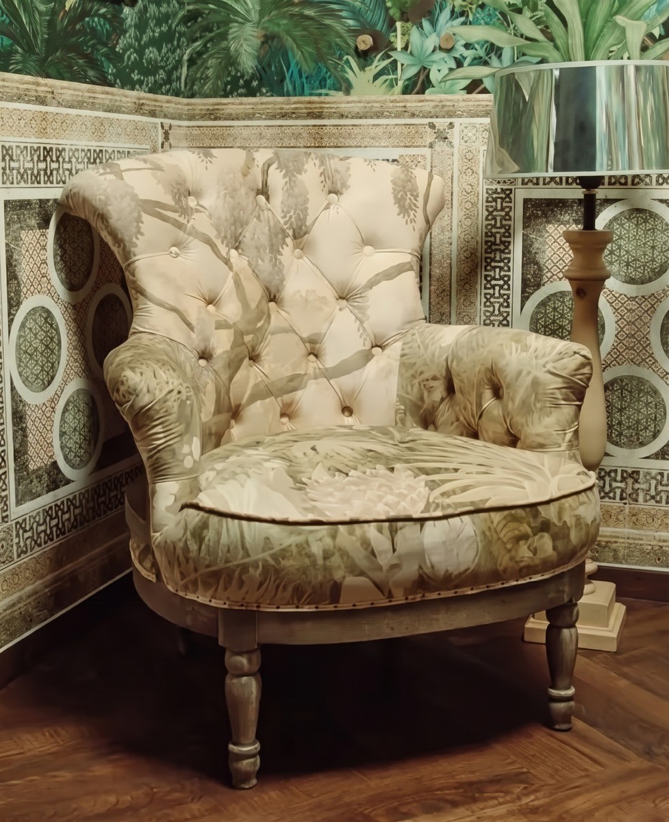 Casa Padrino fauteuil baroque de luxe en velours multicolore - Fauteuil de salon de style baroque fait main - Meuble de salon de luxe de style baroque - Meuble baroque - Noble & Magnifique Casa Padrino fauteuil baroque de luxe en velours multicolore - Fauteuil de salon de style baroque fait main - Meuble de salon de luxe de style baroque - Meuble baroque - Noble & Magnifique