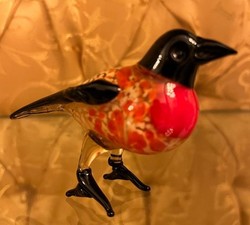 Glas Skulptur Figur Vogel Bunt Gold Antik Stil Jugendstil Casa Padrino Murano