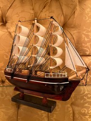 Handegfertigtes Deko Schiff Holzschiff Modellschiff Segelschiff Belem Handmade Decoration Ship Wooden Ship Model Ship Sailing Ship Belem
