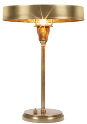 Casa Padrino lámpara de mesa Art Deco de lujo latón antiguo Ø 38 x A. 53 cm - Lámpara de escritorio redonda de latón - Luces de lujo - Interior de lujo