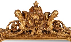 Casa Padrino miroir baroque or - Miroir de style baroque avec décorations élégantes - Miroir mural de style baroque fait main - Miroir de vestiaire baroque - Meuble style baroque - Meuble baroque