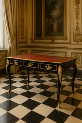 Casa Padrino Luxus Barock Sekretär Schwarz Gold Bordeaux Secretary Desk Baroque Black Gold