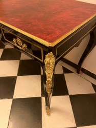 Casa Padrino Luxus Barock Sekretär Schwarz Gold Bordeaux Secretary Desk Baroque Black Gold