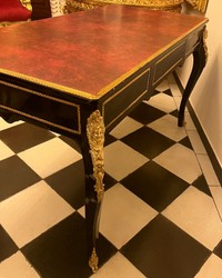 Casa Padrino Luxus Barock Sekretär Schwarz Gold Bordeaux Secretary Desk Baroque Black Gold