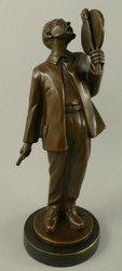 Casa Padrino scultura in bronzo Art Nouveau di lusso Vincent van Gogh bronzo / nero 10 x 9 x A. 26 cm - Figura in bronzo con base in marmo - Figura decorativa - Accessori decorativi