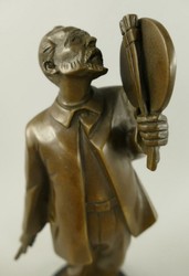 Casa Padrino scultura in bronzo Art Nouveau di lusso Vincent van Gogh bronzo / nero 10 x 9 x A. 26 cm - Figura in bronzo con base in marmo - Figura decorativa - Accessori decorativi