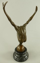 Casa Padrino escultura de bronce de lujo buzo alto bronce / negro 18 x 10 x A. 29 cm - Figura de Bronce con Base de Mármol - Accesorios Deco