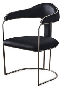 Casa Padrino Luxus Art Deco Esszimmer Stuhl 6er Set mit Armlehnen Schwarz / Bronze 60 x 58 x H. 92 cm - Esszimmer Möbel - Restaurant Möbel - Art Deco Möbel - Luxus Möbel