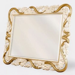 Prunkvoller Luxus Barock Spiegel Wandspiegel Cremeweiß Gold Magnificent Luxury Baroque Mirror Wall Mirror Cream White Gold