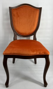 Luxus Art Deco Esszimmerstuhl Orange Dunkelbraun Luxury Art Deco Dining Chair Orange Dark Brown