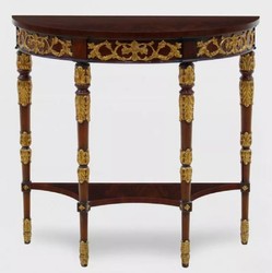 Casa Padrino console baroque de luxe marron foncé / or 90 x 35 x H. 86 cm - Console en bois massif fait main - Meuble de salon de luxe de style baroque - Meuble baroque - Ameublement baroque