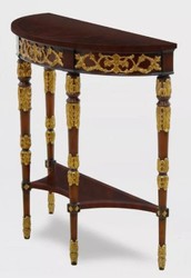 Casa Padrino console baroque de luxe marron foncé / or 90 x 35 x H. 86 cm - Console en bois massif fait main - Meuble de salon de luxe de style baroque - Meuble baroque - Ameublement baroque