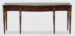 Casa Padrino consolle barocco di lusso marrone scuro / oro antico - Consolle fatta a mano in legno massello con 4 cassetti - Mobili soggiorno di lusso stile barocco - Mobili barocchi