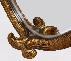 Casa Padrino luxury baroque standing mirror antique gold / dark brown - Oval baroque style bedroom mirror - Luxury bedroom furniture in baroque style - Baroque furniture - Noble & magnificent