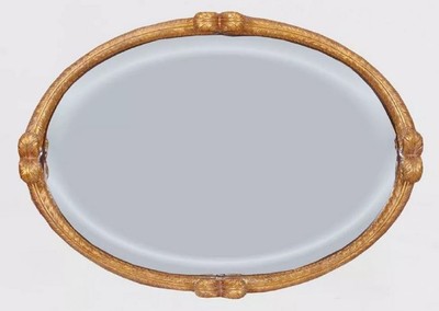 Casa Padrino luxury baroque wall mirror antique gold / dark brown - Oval mirror in baroque style - Baroque wardrobe mirror - Luxury furniture in baroque style - Baroque furniture