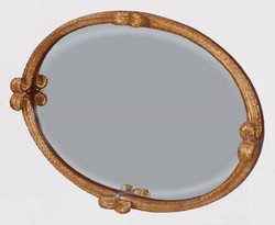 Ovaler Luxus Barock Standspiegel Antik Gold Dunkelbraun Oval Luxury Baroque Standing Mirror Antique Gold Dark Brown