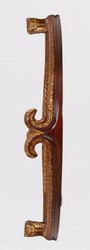 Ovaler Luxus Barock Standspiegel Antik Gold Dunkelbraun Oval Luxury Baroque Standing Mirror Antique Gold Dark Brown
