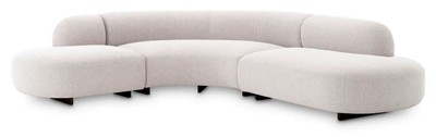 Luxus Wohnzimmer Garten Sofa Ecksofa Hellgrau Schwarz Luxury Living Room Garden Sofa Corner Sofa Light Gray Black