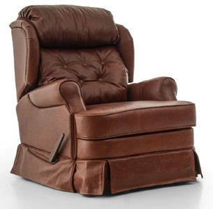 Sillón de Cuero Genuino de Lujo con Función Reclinable