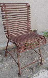Art Nouveau Wrought Iron Garden Chair Brown Art Nouveau Wrought Iron Garden Chair Brown