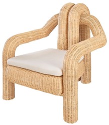 Luxury Rattan Living Room Armchair Natural