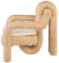 Luxury Rattan Living Room Armchair Natural