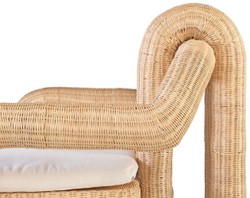 Luxury Rattan Living Room Armchair Natural