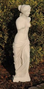 Jugendstil Garten Deko Skulptur Frau Sandfarben