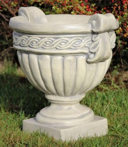 Magnífico Maceta Decorativo de Jardín Barroco Gris