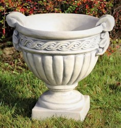 Magnifique Pot de Fleurs Décoratif de Jardin Baroque Gris