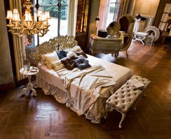 Magnifique Lustre Baroque de Luxe Naturel Marron Crème