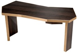 Table de Bureau de Luxe avec Tiroir Marron Laiton