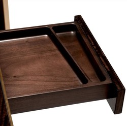 Table de Bureau de Luxe avec Tiroir Marron Laiton