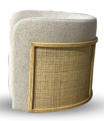 Fauteuil de Salon d'Hôtel de Luxe Gris Naturel