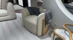 Fauteuil de Salon d'Hôtel de Luxe Gris Naturel
