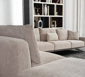 Casa Padrino Luxus Sofa Beige / Dunkelbraun 320 x 100 x H. 70 cm - Wohnzimmer Sofa - Hotel Sofa - Wohnzimmer Möbel - Hotel Möbel - Luxus Möbel - Luxus Einrichtung - Wohnzimmer Einrichtung