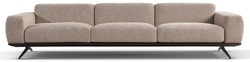Luxus Wohnzimmer Sofa Beige Dunkelbraun