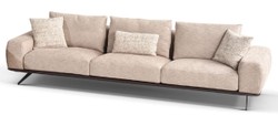 Luxus Wohnzimmer Sofa Beige Dunkelbraun